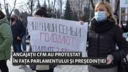 Protestul feroviarilor de la Chișinău: „Este distrus CFM, la fel cum e distrusă și țara”