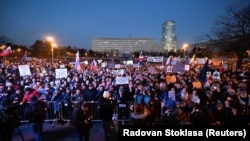 Protest protiv slovačke vlade i premijera Roberta Fica, 24. januar 2025. 