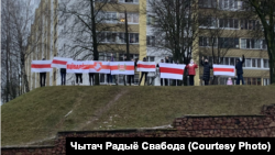 Фотографија од еден од вчерашните протести во Минск, Белорусија
