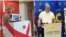 ფოტოკოლაჟი: (მარცხნივ) ანა წითლიძე, "ნაციონალური მოძრაობის"  წარმომადგენელი;  (მარჯვნივ) მამუკა წოწერია, "ქართული ოცნების" წარმომადგენელი
