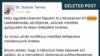 Screengrabs show how the word 'Russian' (orosz in Hungarian) the was deleted from the Hungarian president's social media post 