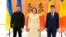 Volodimir Zelenski, Maia Sandu și Nicușor Dan, la Chișinău, cu ocazia Zilei Independenței. 