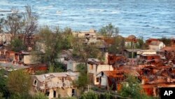 Mariupol, port la Marea Azov, în mare parte distrus de ofensiva rusă, Ucraina, 22 mai 2022