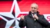 MOLDOVA -- Moldovan President Igor Dodon delivers a speech during the rally of Socialist Party in the Great National Assembly Square in Chisinau, November 18, 2018