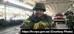Боєць батальйону «Херсон» Олег Гребінський в іловайському депо
