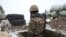 Armenia - An Armenian soldier on combat duty on the border with Azerbaijan, 30Dec2015.