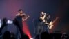 Lebanon - Hamed Sinno (C), the lead singer of Lebanese alternative rock band Mashrou' Leila performs with his band during a concert in Beirut, Lebanon, August 6, 2015