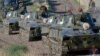 Nagorno-Karabakh -- Troops leave a Karabakh Armenian military base at the start of exercises, September 24, 2019. 