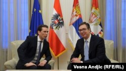 Aleksandar Vučić, predsjednik Srbije sa Sebastijanom Kurcom, kancelarom Austrije 