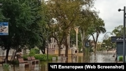 Наводнение в Евпатории после дождя, сентябрь 2026 года
