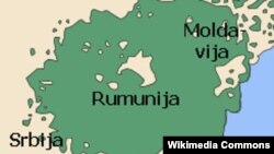 Etnička mapa područja gde žive vlasi u Srbiji i Rumuniji