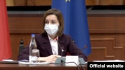 Președinta Maia Sandu la ședința CSS. Chișinău, 13 martie 2021 (screenshot)