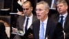 NATO Secretary-General Jens Stoltenberg speaks before the start of the North Atlantic Council of Defence Ministers, at the NATO headquarters in Brussels on February 14.