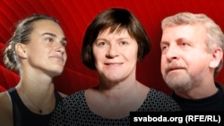 Тэнісістка Арына Сабаленка, пісьменьніца Сьвятлана Курс, палітык Аляксандар Мілінкевіч. Вынікі тыдня. ПіК Свабоды. Ілюстрацыйны каляж.  