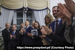 Прэзыдэнт Польшчы Караль Наўроцкі правёў сустрэчу зь беларусамі. Варшава, 13 студзеня 2025