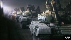 Російські танки виходять з Південної Осетії, серпень 2008 року