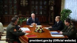 Aleksandar Lukašenko na sastanku u Minsku (2. ožujka)