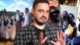 Коллаж. Сулейман Мамутов. Слева – караимы в национальных костюмах, справа – ФСБ