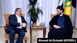 Iraq - Press conference held by the President of the Islamic Supreme Council Ammar al-Hakim and the head of the delegation of the Kurdish negotiators Hoshyar Zebari, Baghdad, 31Aug2014