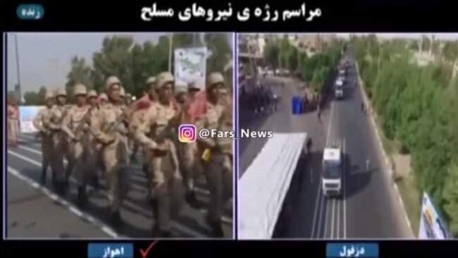 لحظه تیراندازی به مراسم رژه نیروهای مسلح در اهواز لحظه تیراندازی به مراسم رژه نیروهای مسلح در اهواز