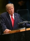 US President Donald Trump addresses the 81st United Nations General Assembly at United Nations headquarters in New York on September 22, 2026. (Photo by ANGELA WEISS / AFP)