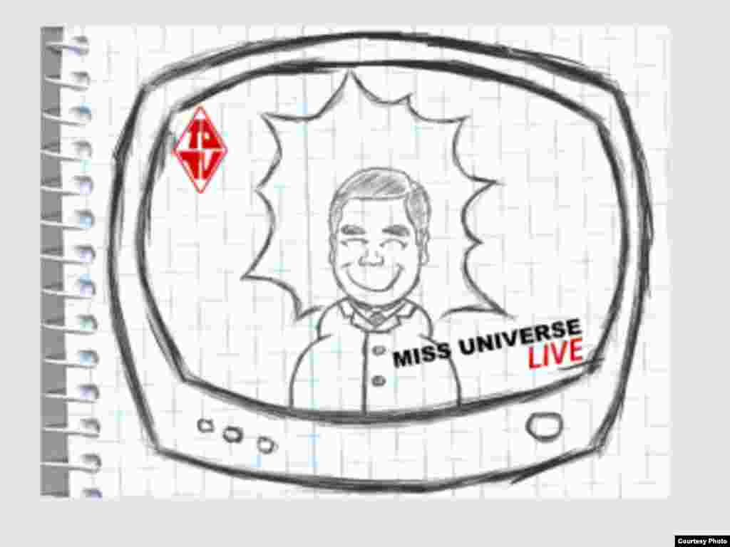 An animation from Turkmenistan marking World Press Freedom Day shows President Gurbanguly Berdymukhammedov demanding to be the only smiling face on television. See the animation here.