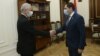 Armenia - Armenia's Deputy Prime Minister Suren Papikian (right) meets with Iranian Ambassador Abbas Badakhshan Zohouri, Yerevan, September 29, 2021.