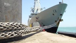 Есмінець Великої Британії Duncan в порту Одеси (відео)