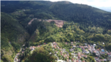 A landslide on Trebević threatens the Sarajevo settlement - Planina Trebević and Širokača settlement, Sarajevo, Bosnia and Herzegovina. 09.10.2024