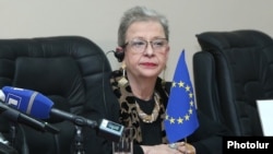 Andrea Wiktorin, head of the EU Delegation to Armenia (file photo).