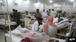 Some of the victims are being treated at a hospital in Bahawalpur, June 25.