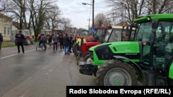 Blokada puta u Kisaču kod Novog Sada, Srbija, 24. februar 2026.