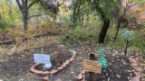 Graves of civilians in Kostyantynivka, Donetsk region.