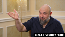 Уладзімір Шарамета-Паньчак у часе ўдзелу ў праекце БелТА