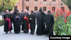 Armenia -- Cardinal Janfranko Ravazi in Echmiadzin. 27Oct., 2014