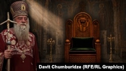 Митрополит Руис-Урбнисский Иов Акиашвили — один из претендентов на Патриарший престол ГПЦ. Фотоколлаж.