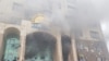 Пажар у офісе кіроўнай партыі Нур Атан. Алматы, 5 студзеня