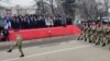 Police forces of Republika Srpska take part in a parade in Banja Luka as part of ceremonies marking the banned Republika Srpska Day.