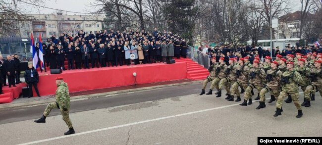 Policijske snage RS na defileu povodom Dana RS u Banjoj Luci, 9. januar 2022.