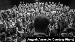 Рэжысэр Аляксей Палуян на паказе фільма Courage у Варшаве
