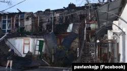 Жилой дом по улице Киевской, 36 в Ялте после пожара