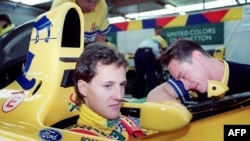 Шумахер през 1992 г. като състезател на Бенетон