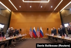 The talks in Geneva on January 10 came amid a standoff over a large Russian military buildup near Ukraine's border.
