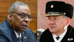 U.S. Secretary of Defense Lloyd Austin and Russian Defense Minister Sergei Shoigu (composite file photo)