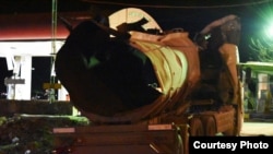 عکسی که از انفجار تانکر سوخت متوقف‌شده در پمپ بنزین خرم‌آباد در رسانه‌های ایران منتشر شده بود