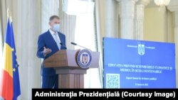 Președintele Klaus Iohannis a lansat proiectul privind educația despre schimbările climatice prin care elevii vor avea o „Săptămână Verde”. 