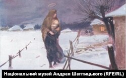 Різдвяна листівка українського художника першої половини ХХ століття Ярослава Пстрака