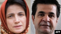 Nasrin Sotoudeh (left) and Jafar Panahi