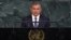 Uzbek President Shavkat Mirziyoev speaks to the UN General Assembly on September 19.
