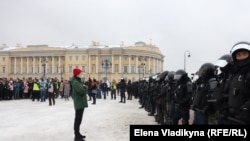 Акция протеста в Петербурге 23 января 